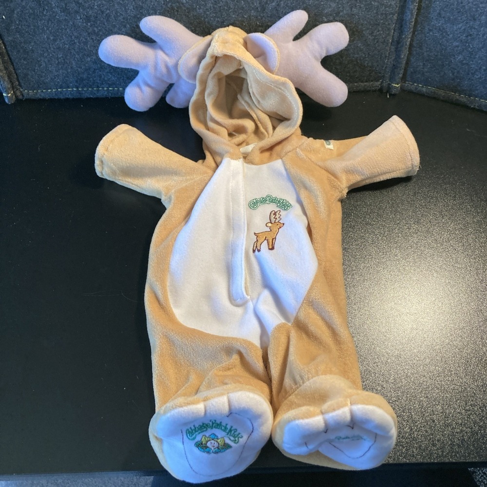 Vintage Cabbage Patch Kids Reindeer Outfit Pajamas Costume 1984 EUC